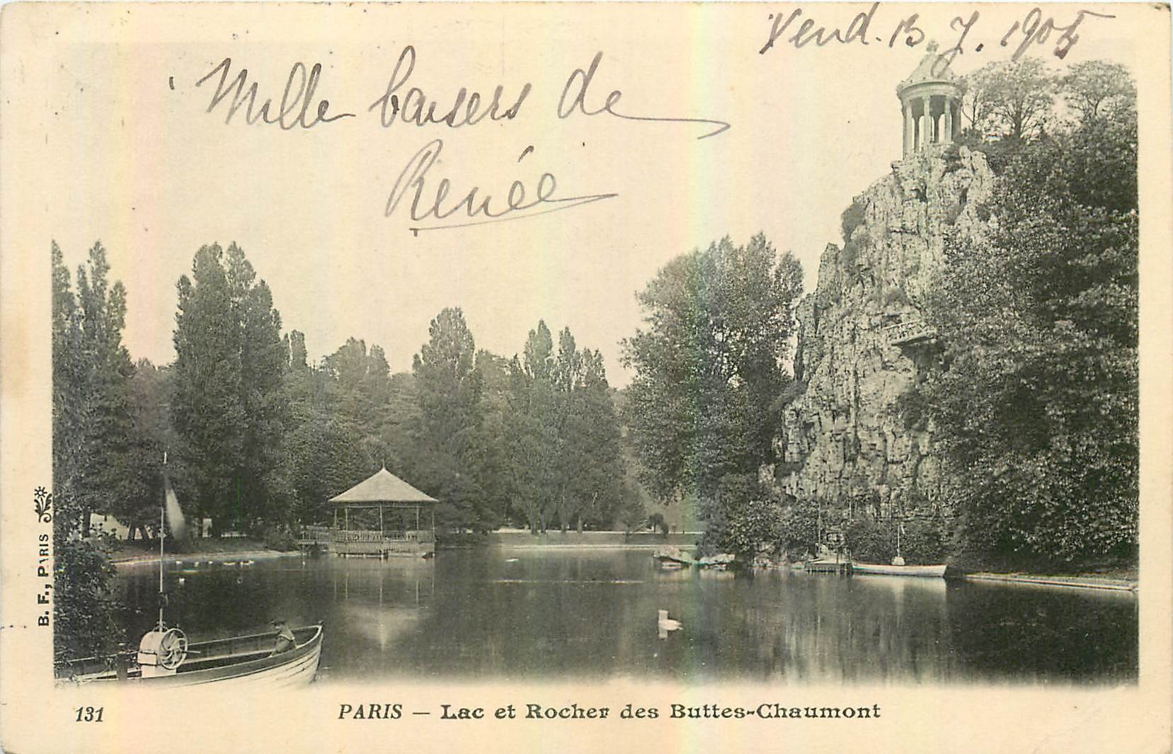 CPA Paris Lac et Rocher des Buttes Chaumont 