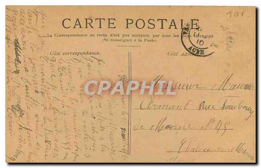CPA Paris l'Arc de Triomphe de l'Etoile  — Rückseite