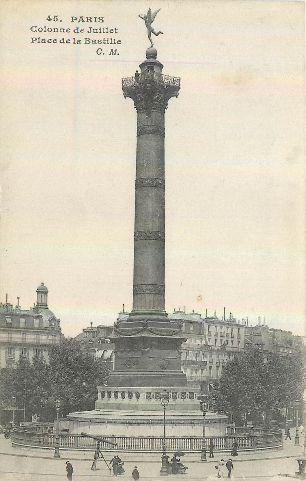 CPA Paris Colonne de Juillet Place de la Bastille 