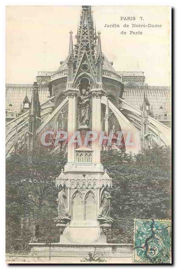 CPA Paris Jardin de Notre Dame de Paris 
