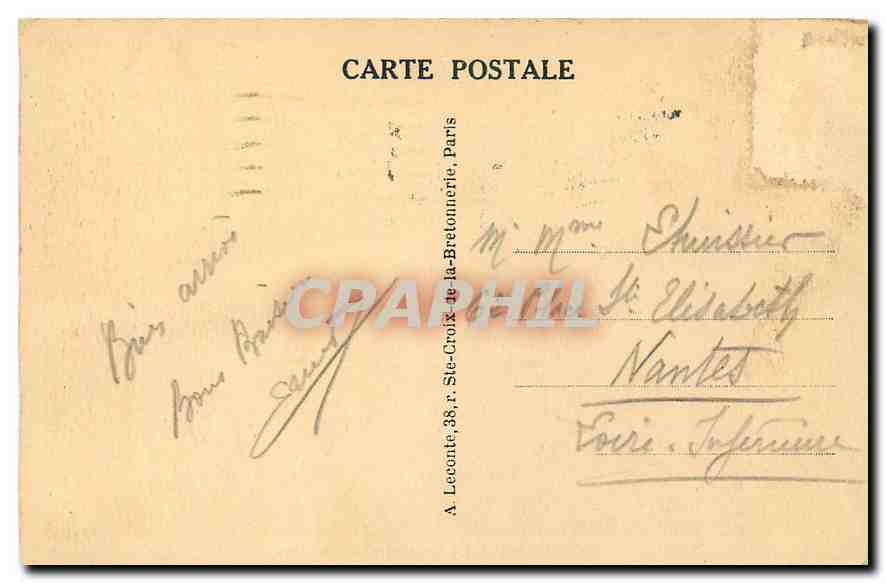 CPA Paris le Boulevard Montmartre  — Rückseite