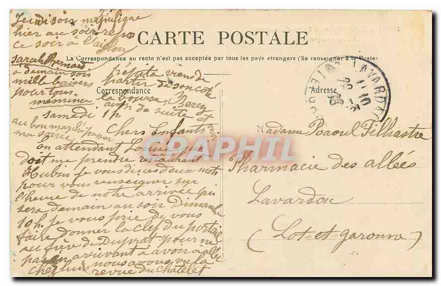 CPA Paris XIX Buttes Chaumont le Pont suspendu  — Verso
