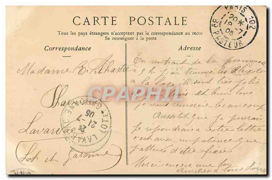 CPA Paris le Dome de l'Hotel des Invalides  — Rückseite