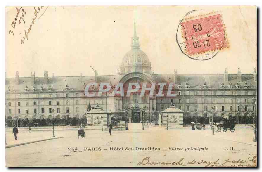 CPA Paris Hotel des Invalides Entree principale 