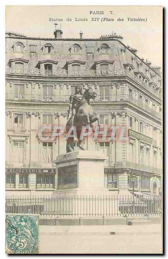 CPA Paris Statue de Louis XIV Place des Victoires 