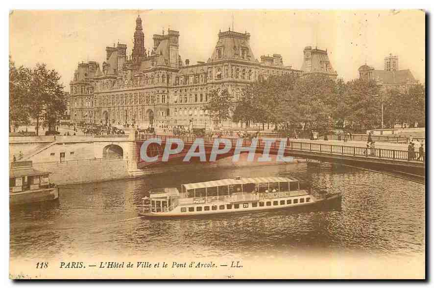 CPA Paris l'Hotel de Ville et le Pont d'Arcole 