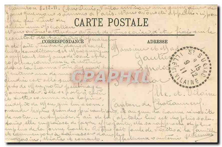 CPA Paris le Bois de Boulogne la Cascade  — Verso