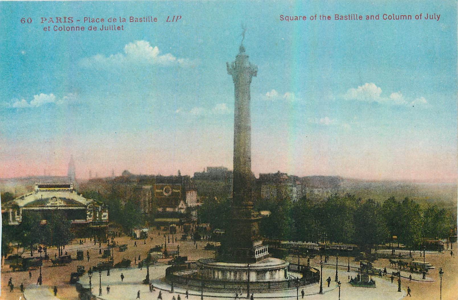 CPA Paris Place de la Bastille et Colonne de Juillet 