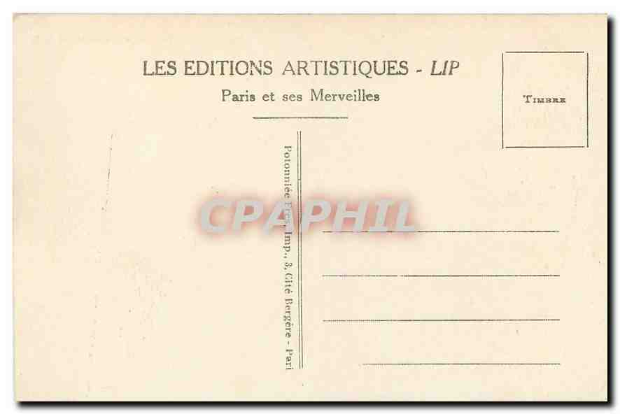 CPA Paris Place de la Bastille et Colonne de Juillet  — Verso