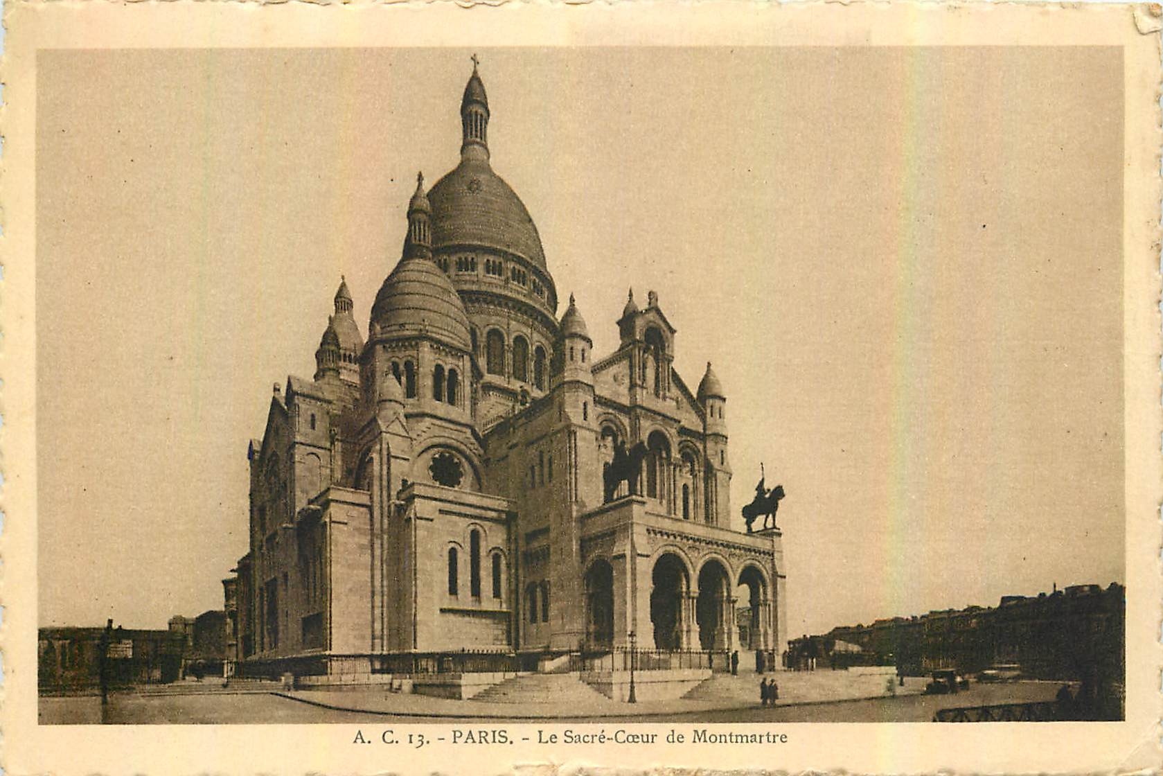 CPA Paris le Sacre Coeur de Montmartre 