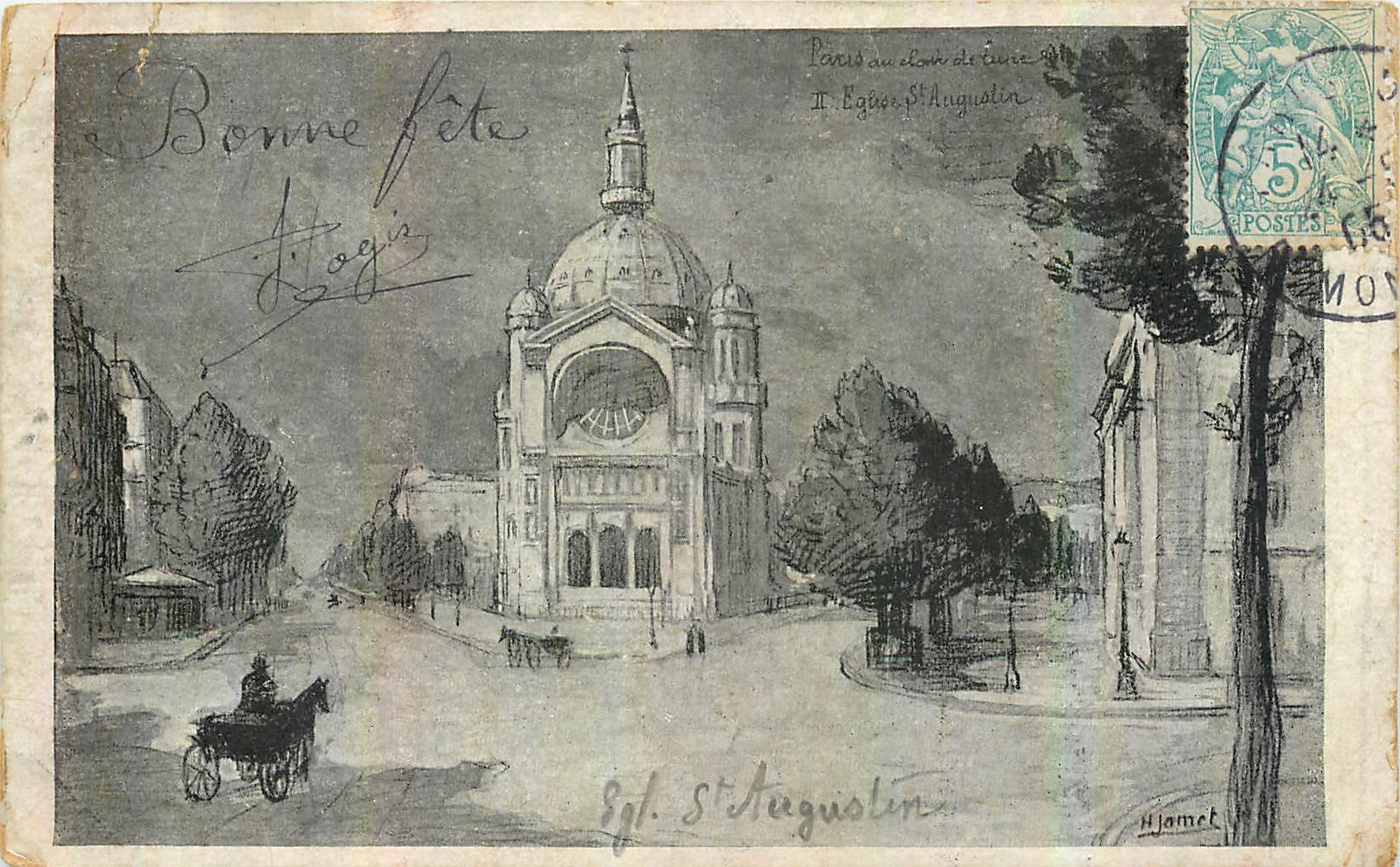 CPA Paris Eglise St Augustin 
