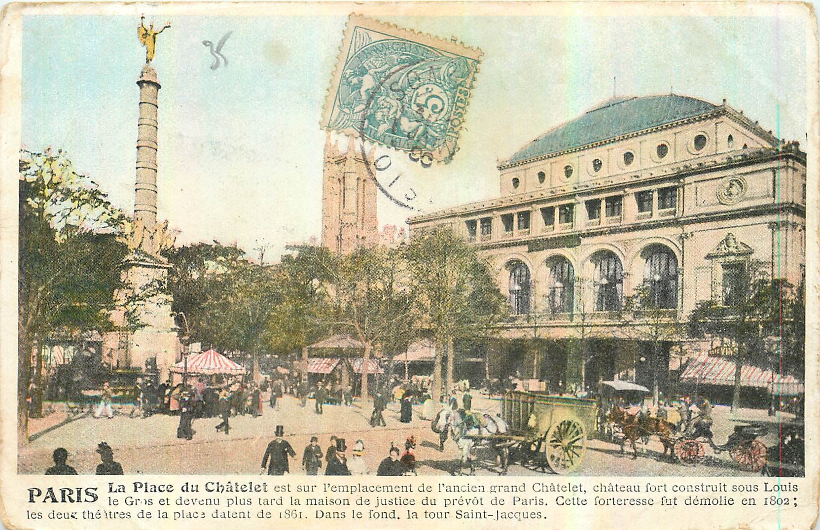 CPA Paris la Place du Chatelet 