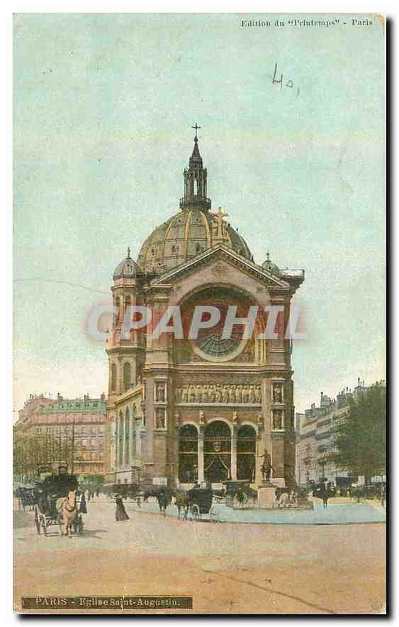 CPA Paris Eglise Saint Augustin 