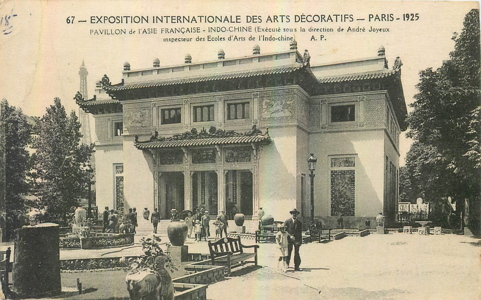 CPA Exposition Internationale des Arts Decoratifs Paris 1925 Pavillon de l'Asie Francaise Indo Chine