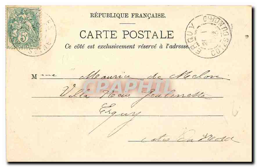 CPA Paris Buttes Chaumont Lac Belvedere le Pont  — Verso