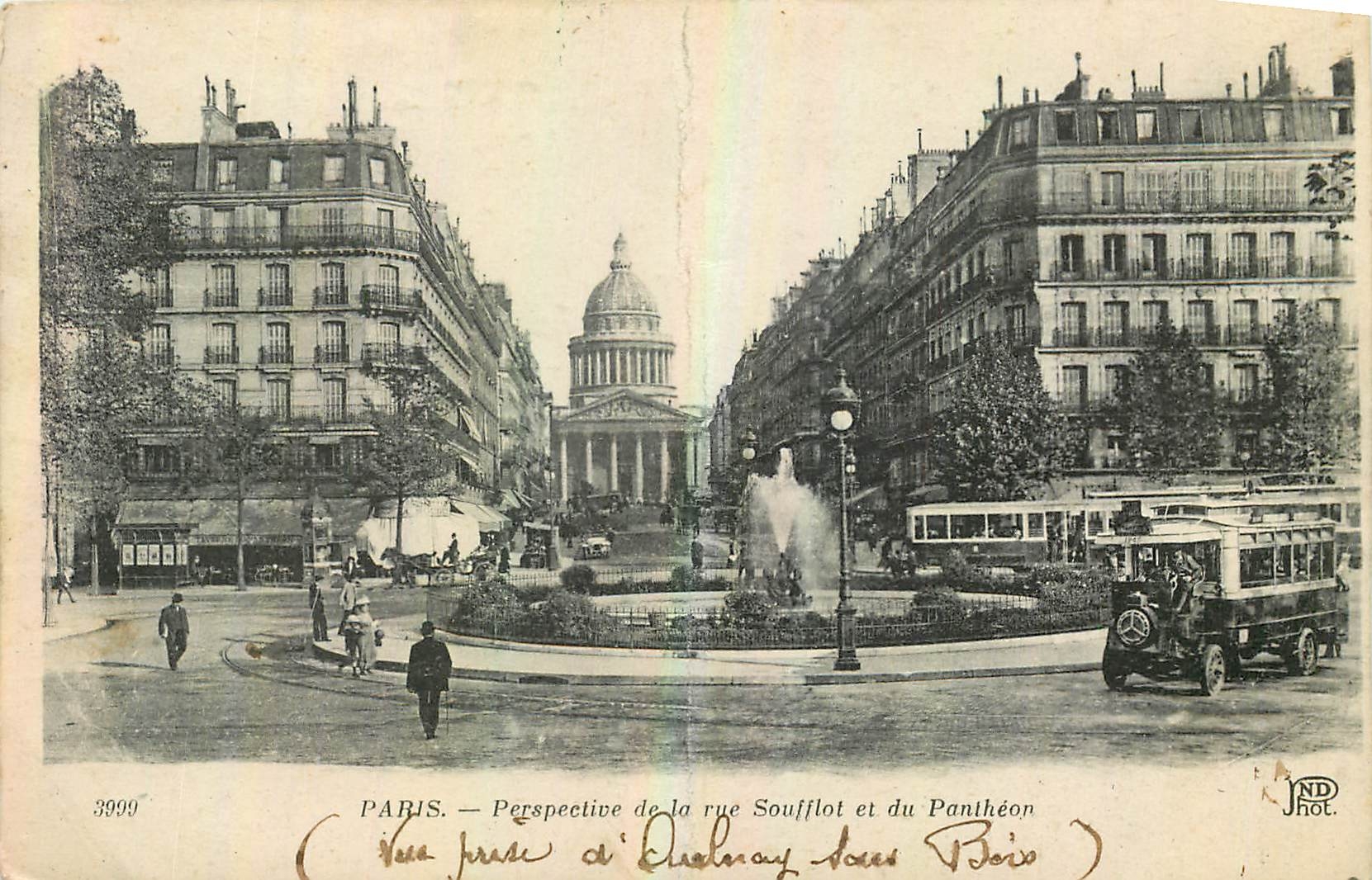 CPA Paris Perspective de la Rue Soufflot et du Pantheon 