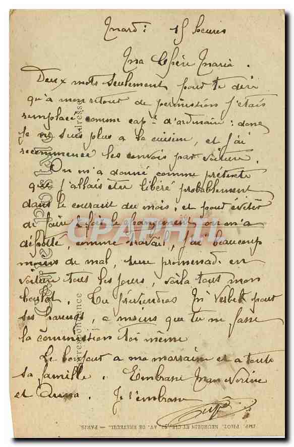 CPA Paris Perspective de la Rue Soufflot et du Pantheon  — Rückseite