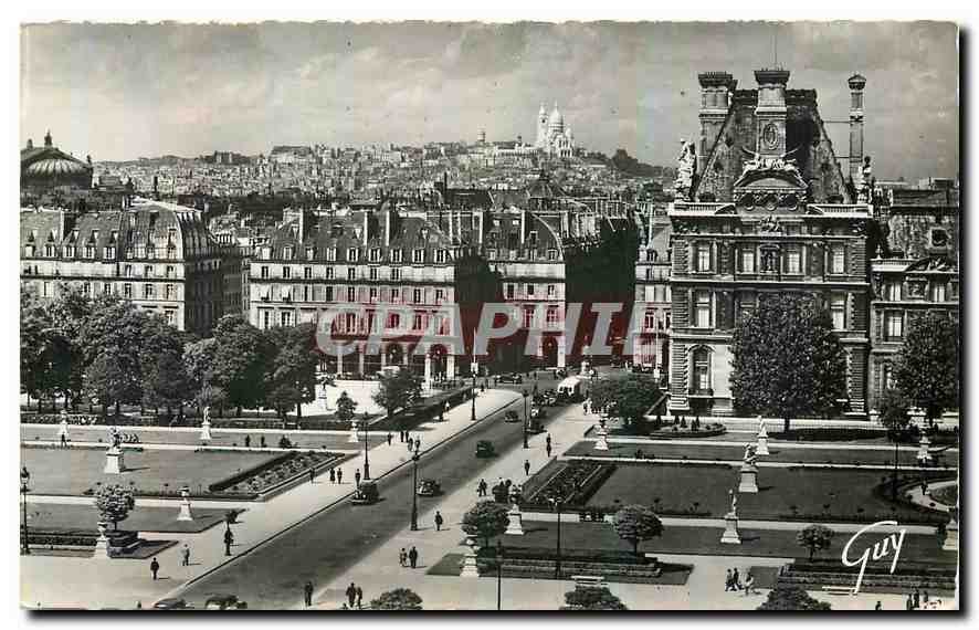 CPA Paris et ses Merveilles la Butte Montmartre vue du Palais du Louvre 
