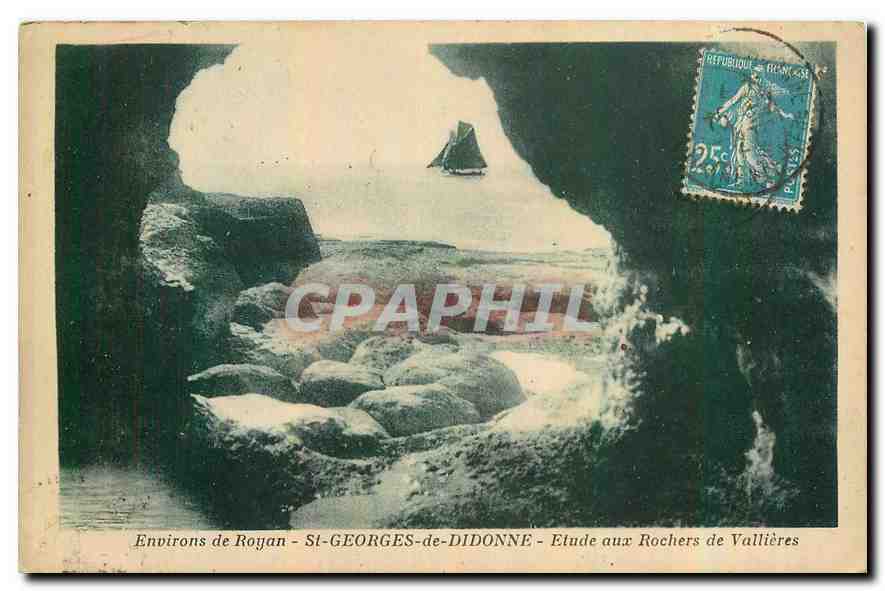 CPA Environs de Royan St Georges de Didonne Etude aux Rochers de Vallieres 