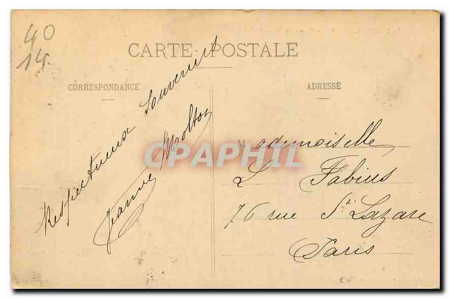 CPA Foret de Saint Sever Etang du Vieux Chateau  — Verso