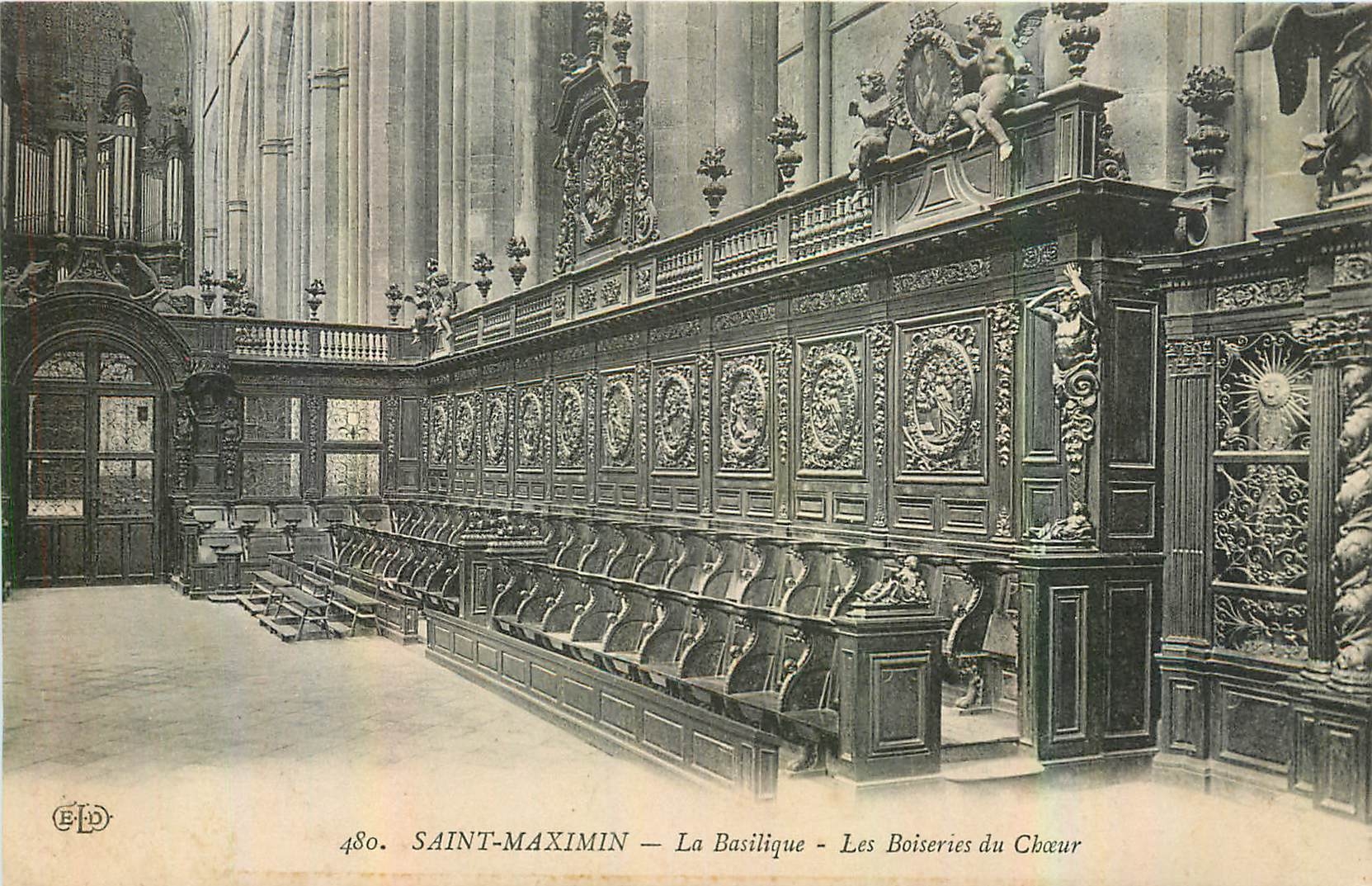 CPA Saint Maximin la Basilique les Boiseries du Choeur 