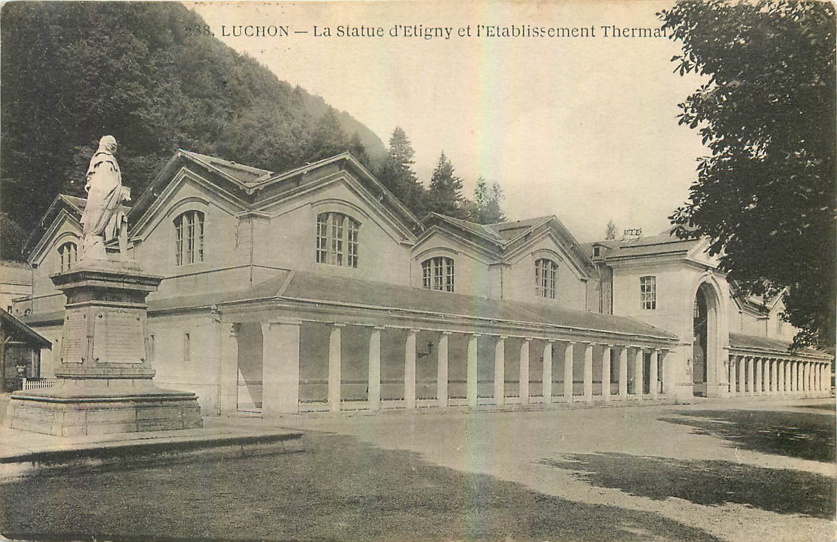 Luchon — La Statue d'Etigny et l'Établissement Thermal — Photo-Mécanic, Maret