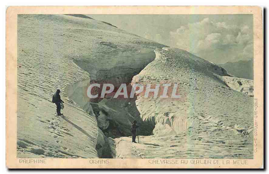 Crevasse au glacier de la Meue — Oisans — Éditeur : Che Groux - Grenoble