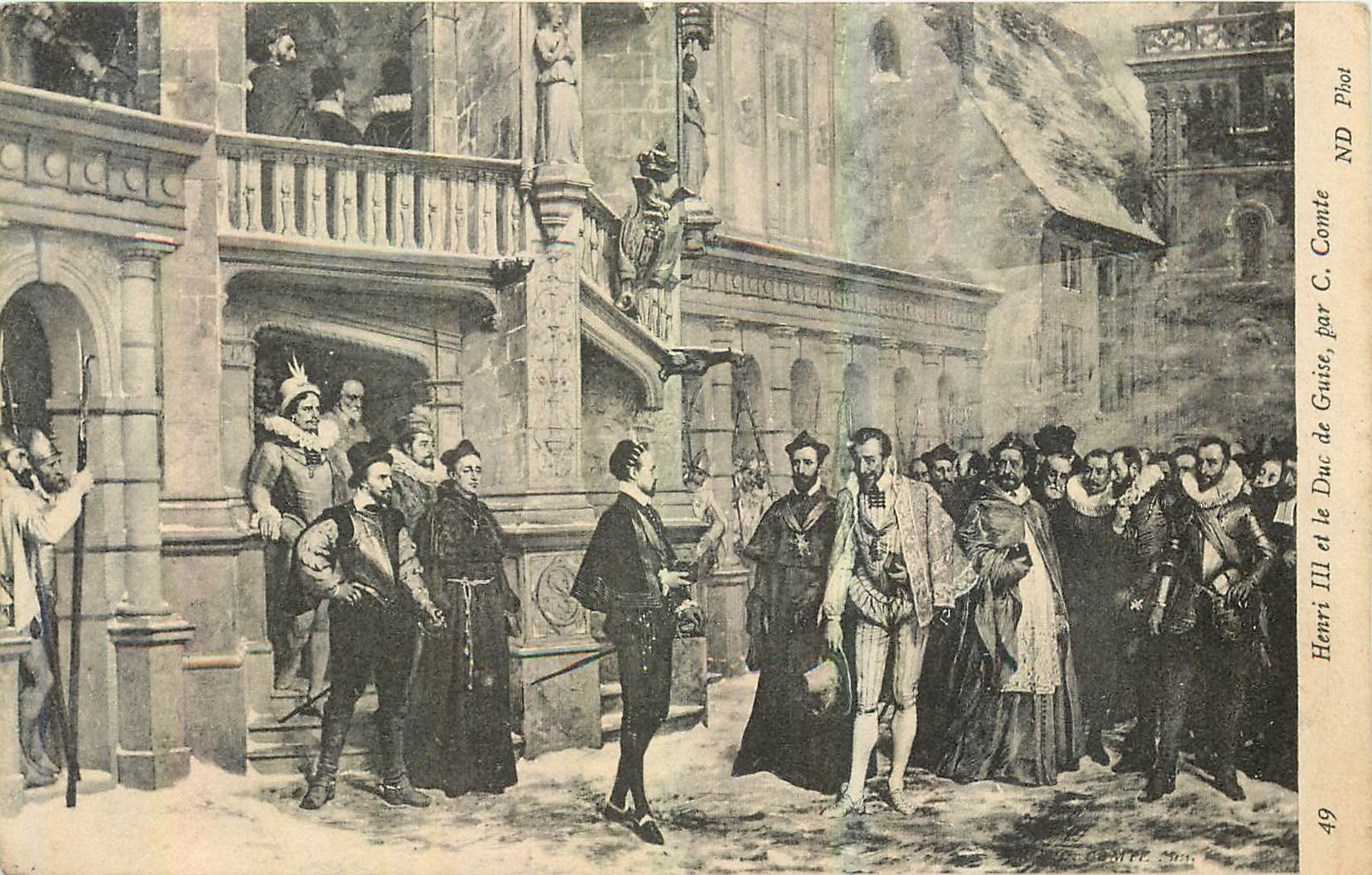CPA Henri III et le Duc de Guise par C Comte 