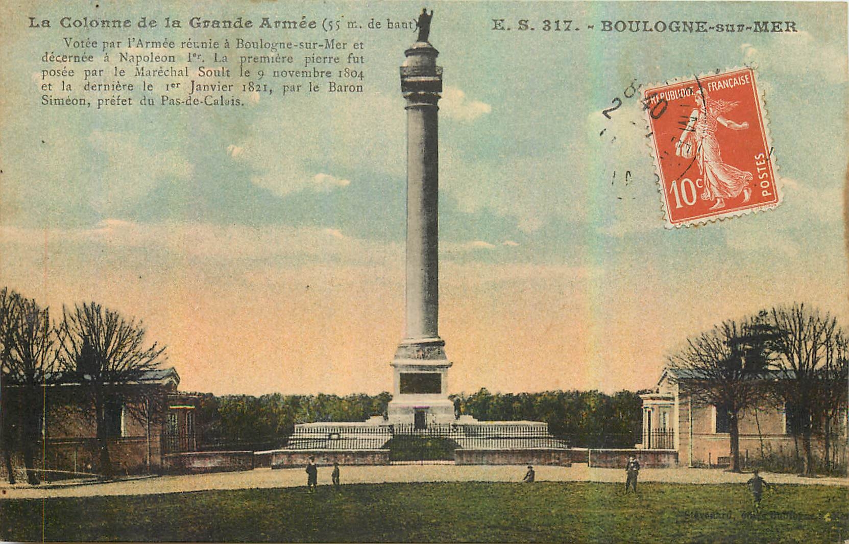 CPA Boulogne sur Mere la Colonne de la Grande Armee 