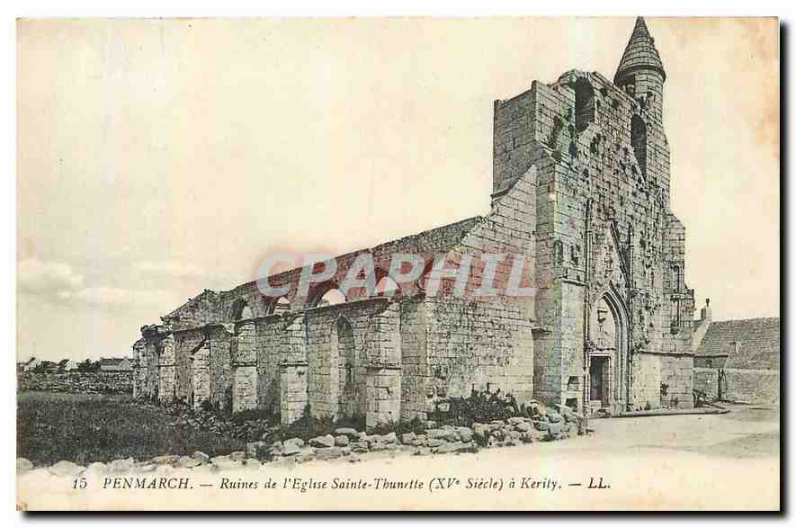 CPA Penmarch Ruines de l'Eglise Sainte Thunette XV siecle a Kerity 