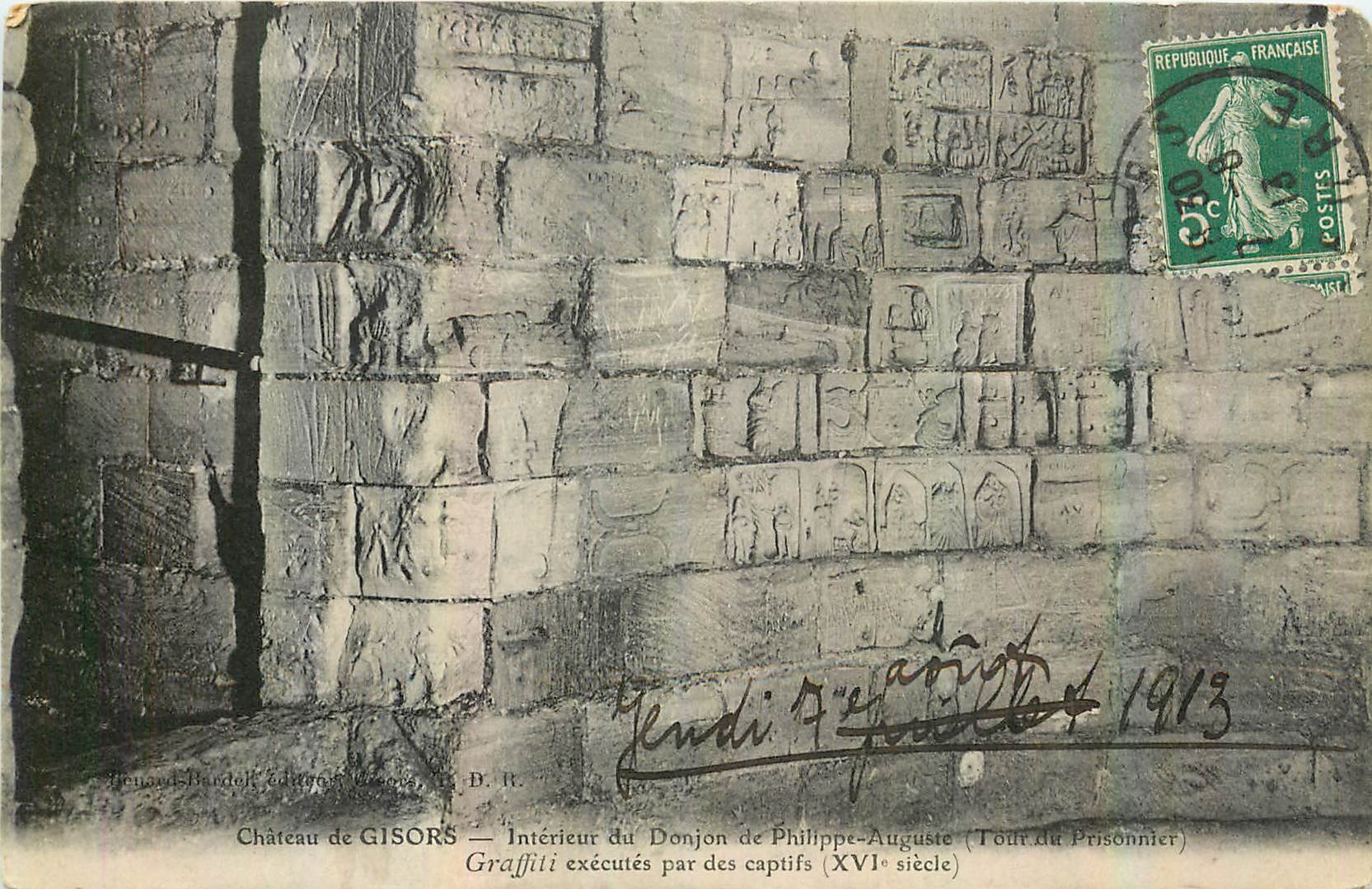 CPA Chateau de Gisor Interieur du Donjon de Philippe Auguste Tour du prisonnier 