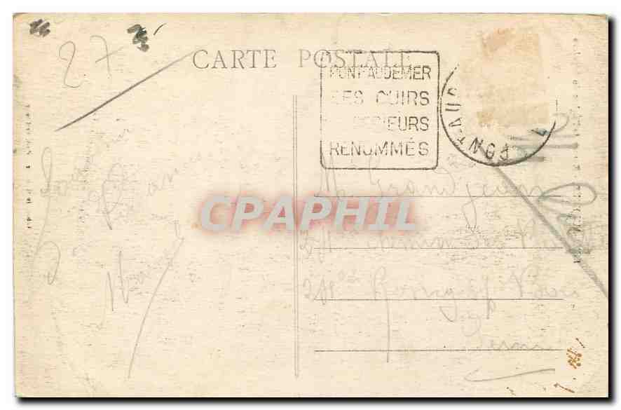 CPA Pont Audemer Ruines de l'Eglise du Sepulcre  — Rückseite