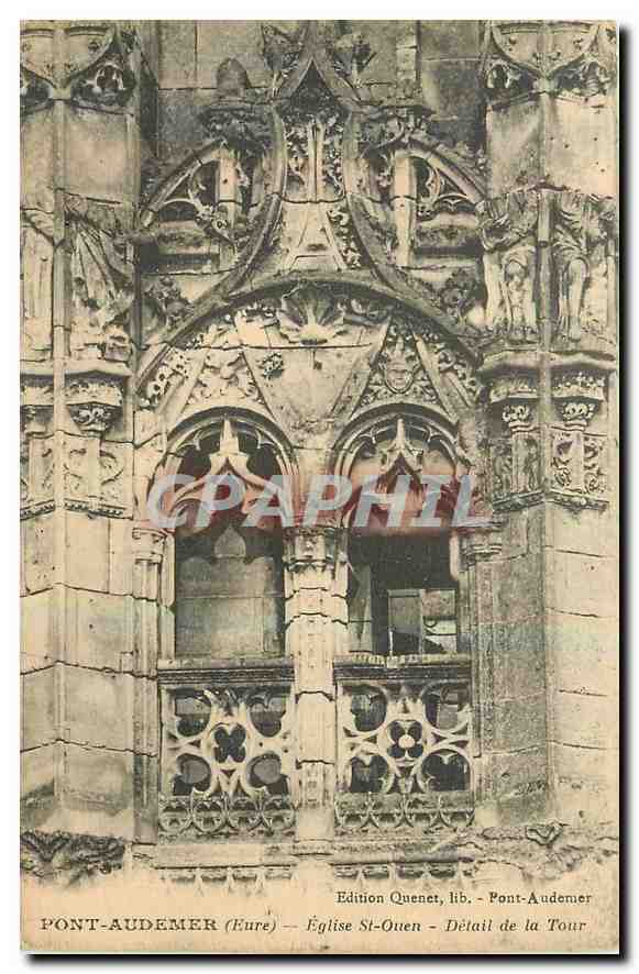 Pont-Audemer (Eure) — Église St-Ouen — Détail de la Tour