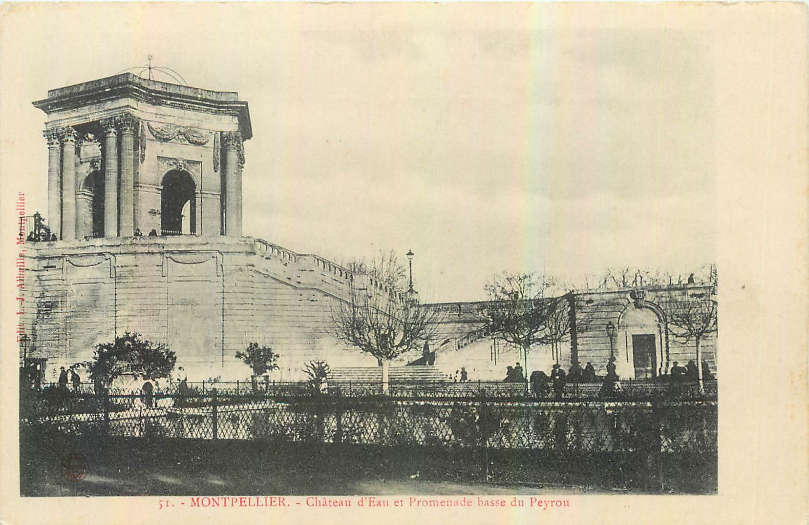 CPA Montpellier Chateau d'Eau et Promenade Basse du Peyron 