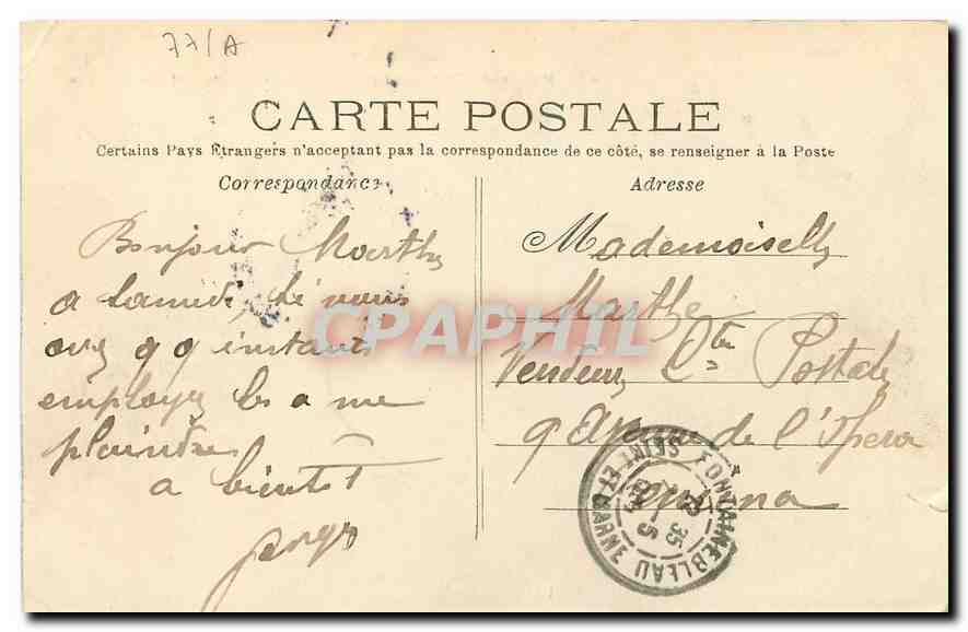 Schloss Fontainebleau — Der Parterre und die Bassins — G. Baudinière Verlag, Rueil — Rückseite