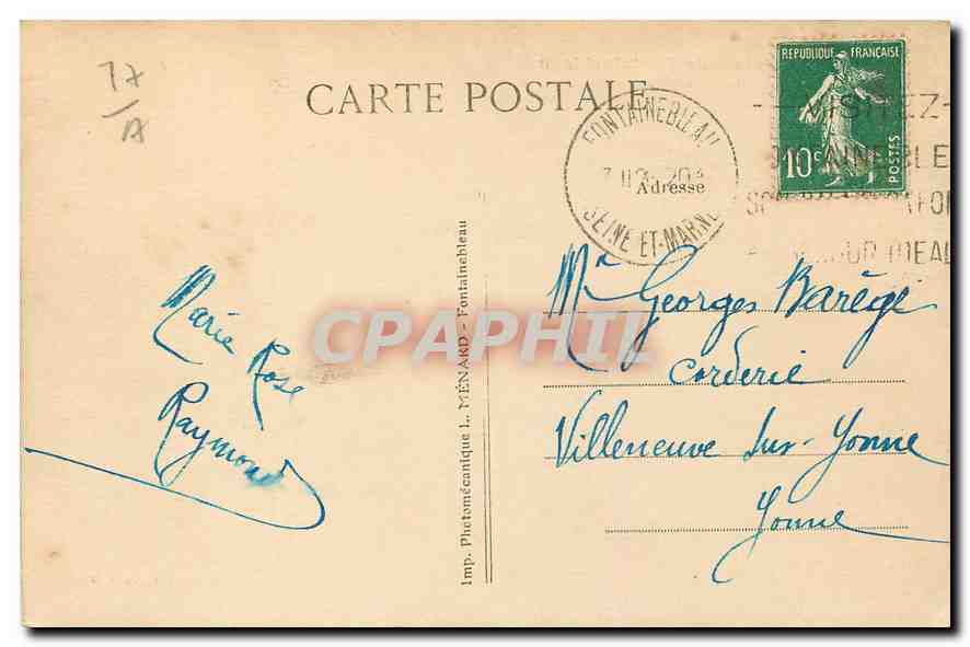 Palace of Fontainebleau — The Fairy Staircase and the Old Comedy — Artistic Collection L. M. — Back