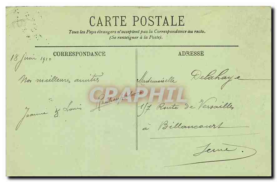 CPA Vichy la Promenade sur les Bords de l'Allier  — Rückseite