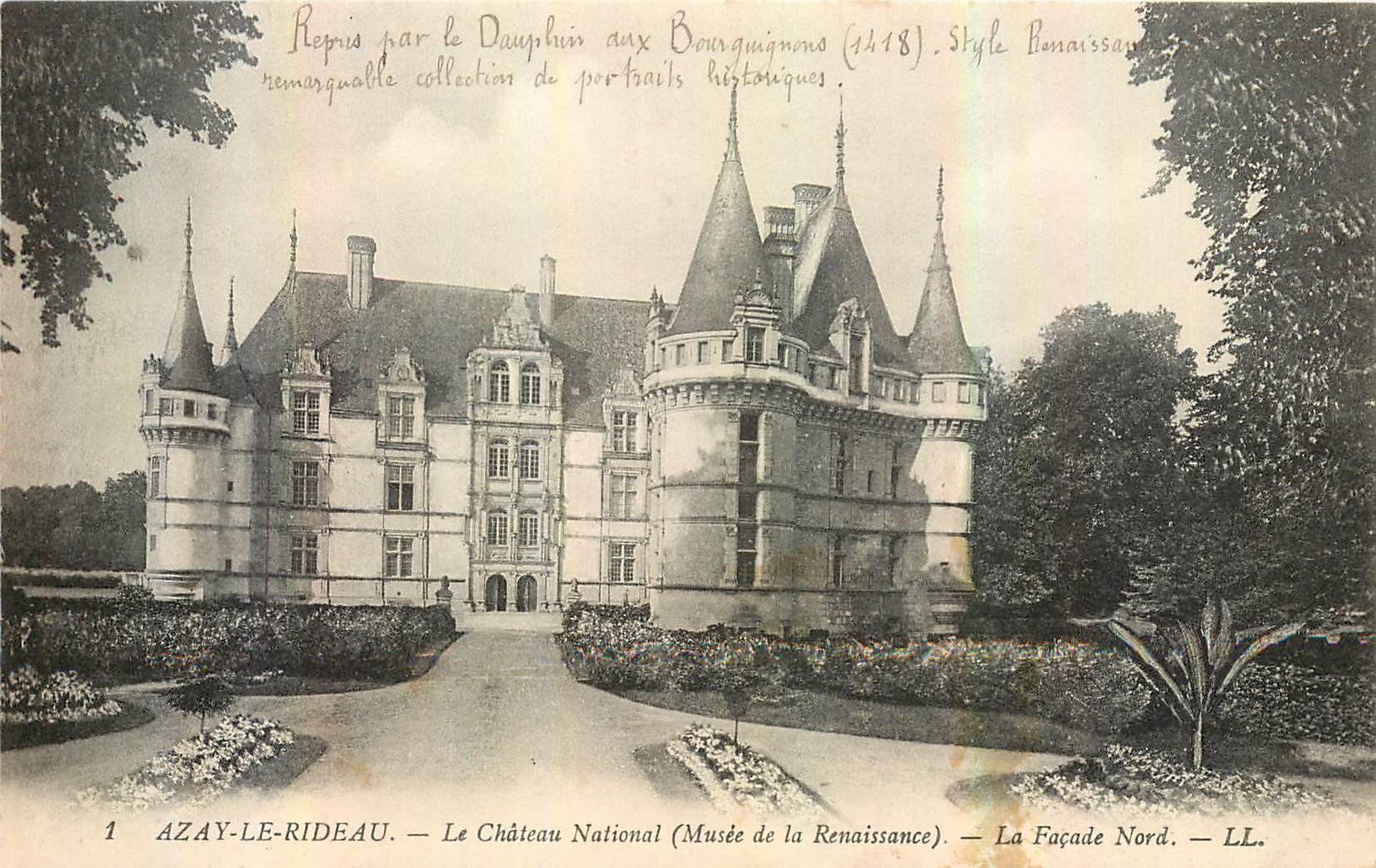 CPA Azay le Rideau le Chateau National Musee de la Renaissance la Facade Nord 