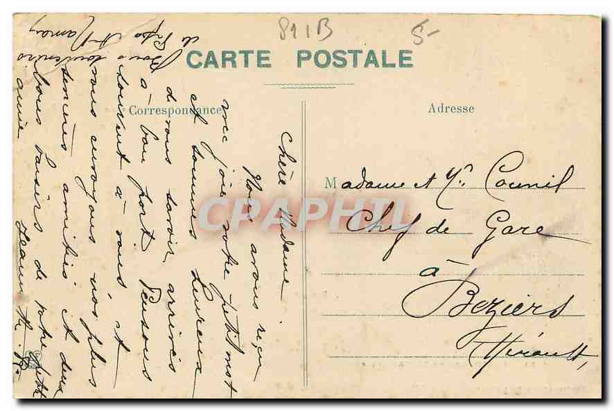 CPA Le Tarn 2e serie Pryro Cladado Rocher de la Barque le Sidobre de Castres Tarn  — Rückseite