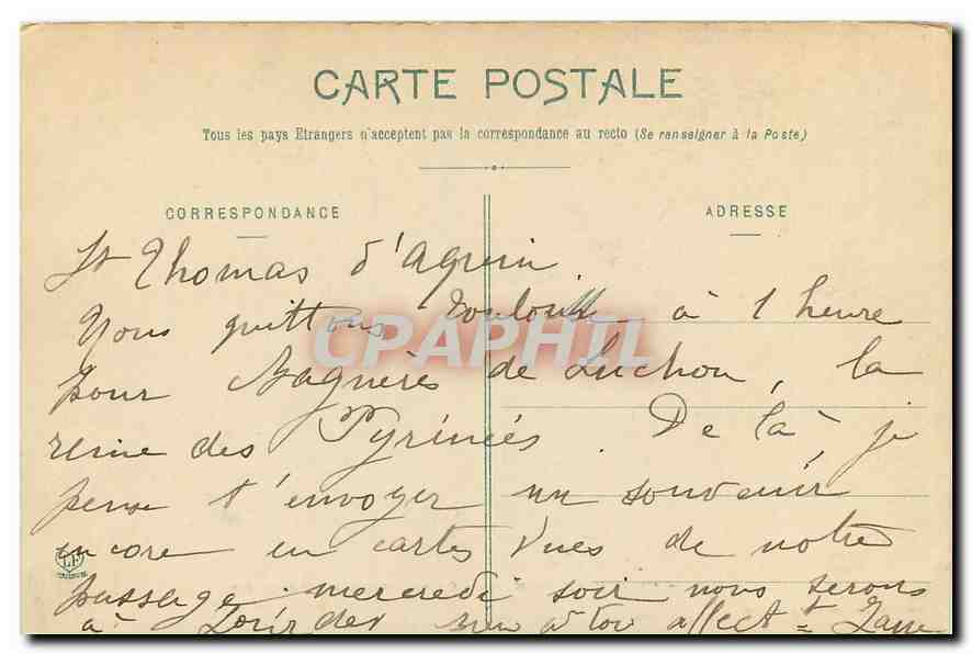 CPA Toulouse le Musee Grand Cloitre des Augustins — Verso