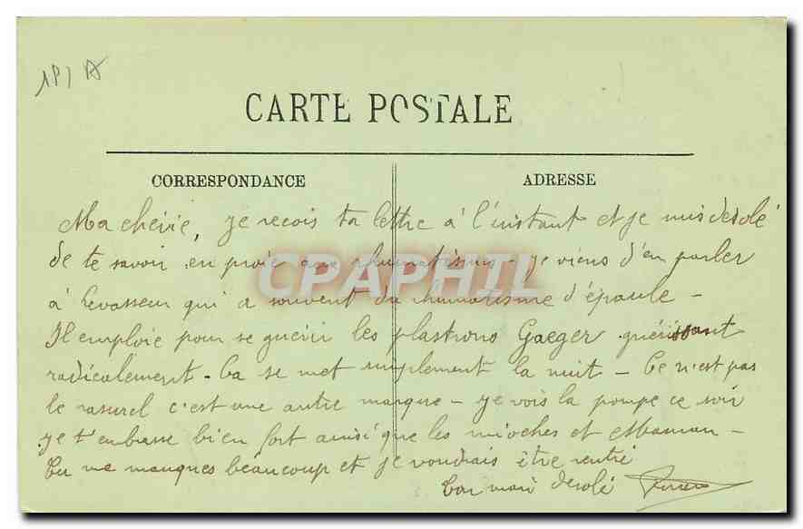 CPA Chaumont le Chateau pris de la Grande Allee  — Rückseite