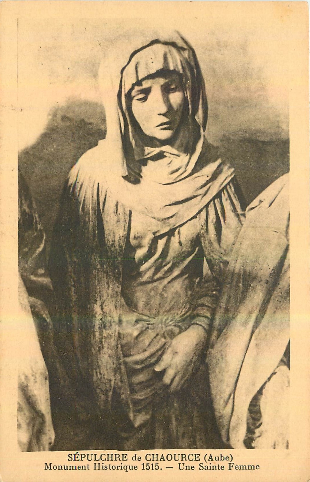 CPA Sepulchre de Chaource Aube Monument Historique Une Sainte Femme 