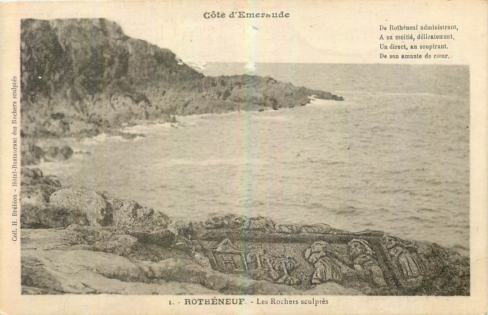 Côte d'Émeraude — Les Rochers sculptés — Hôtel-Restaurant de Rothéneuf, H. Bréthon