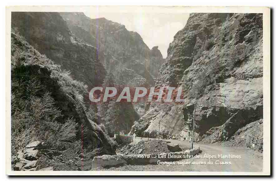 CPA Les Beaux sites des Alpes Maritimes Gorges superieures du Cians 