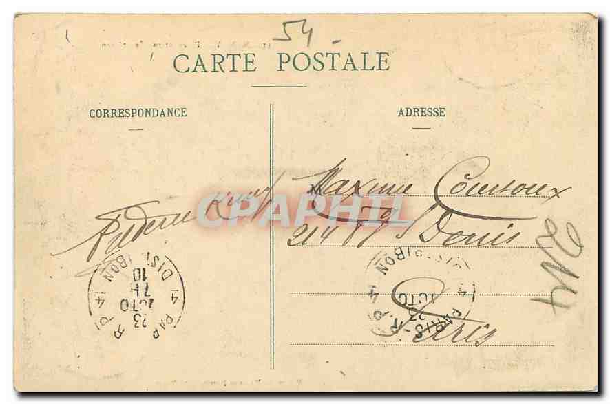 CPA Nancy Place et rue Saint Jean  — Verso