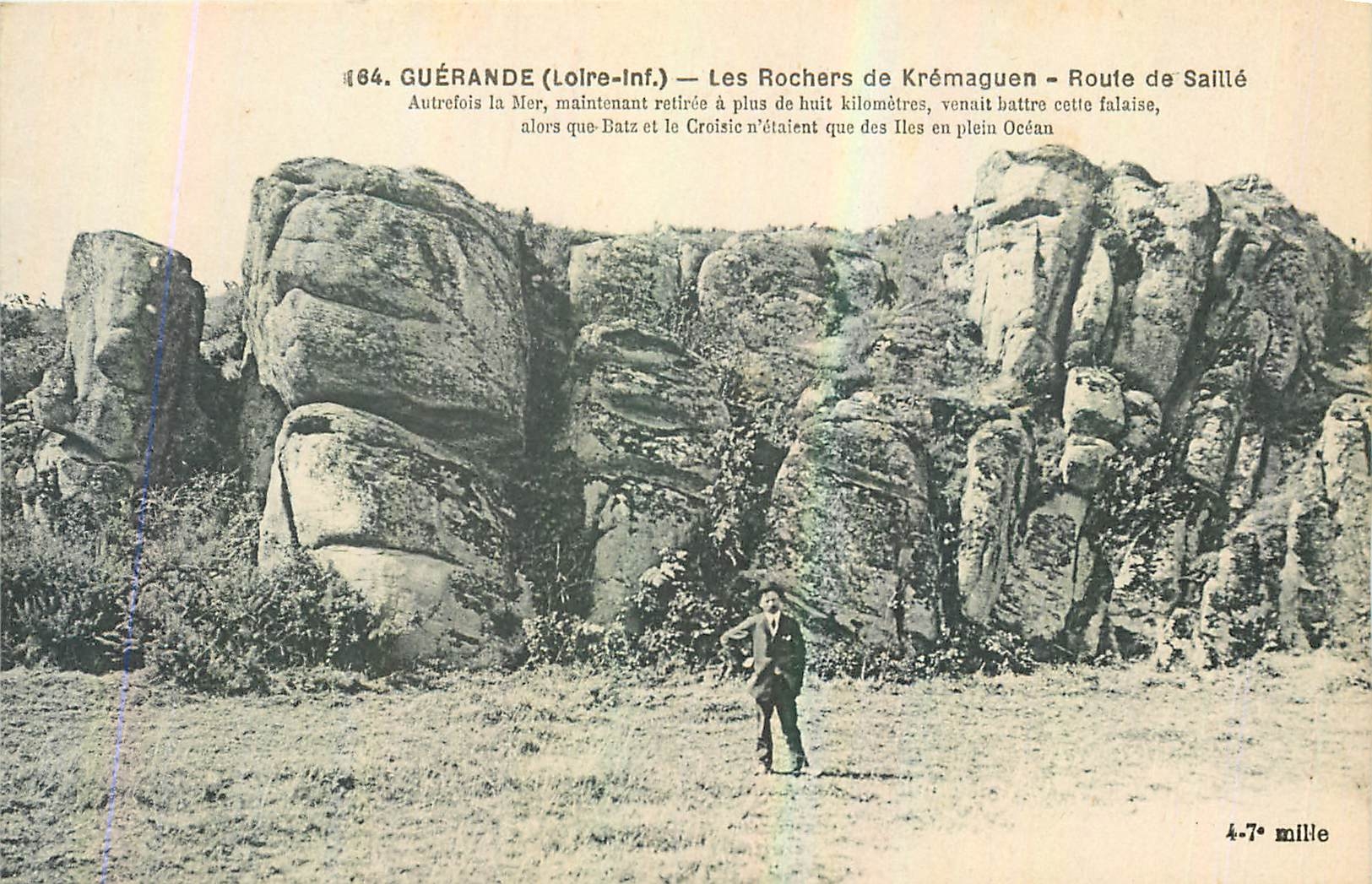 CPA Guerande Loire Inf Les Rochers de Kremaguen Route de Saille 