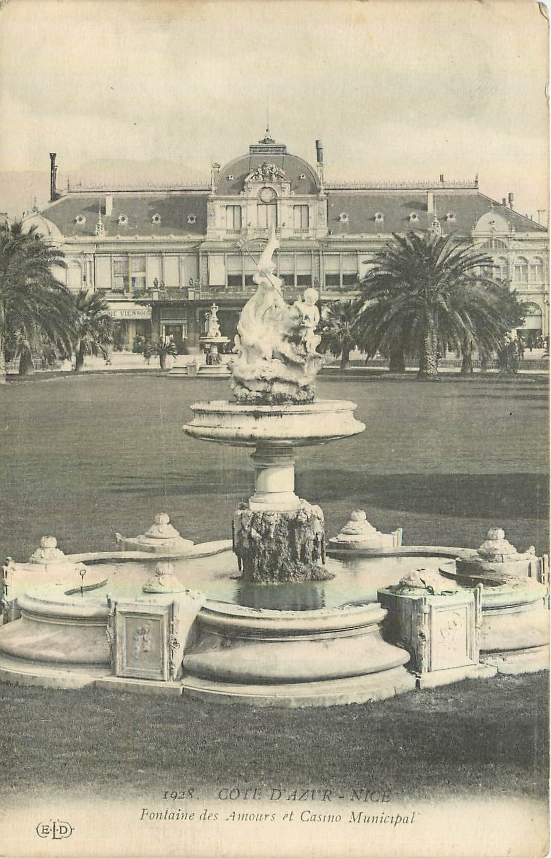 CPA Cote d'Azur Nice Fontaine des Amours et Casino Municipal 