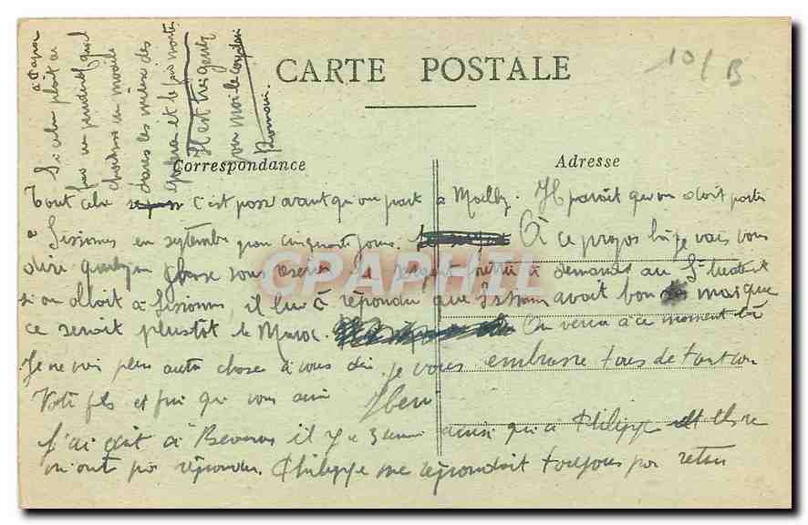 CPA Camp de Mailly un Coin de Baraquements Militaria — Back