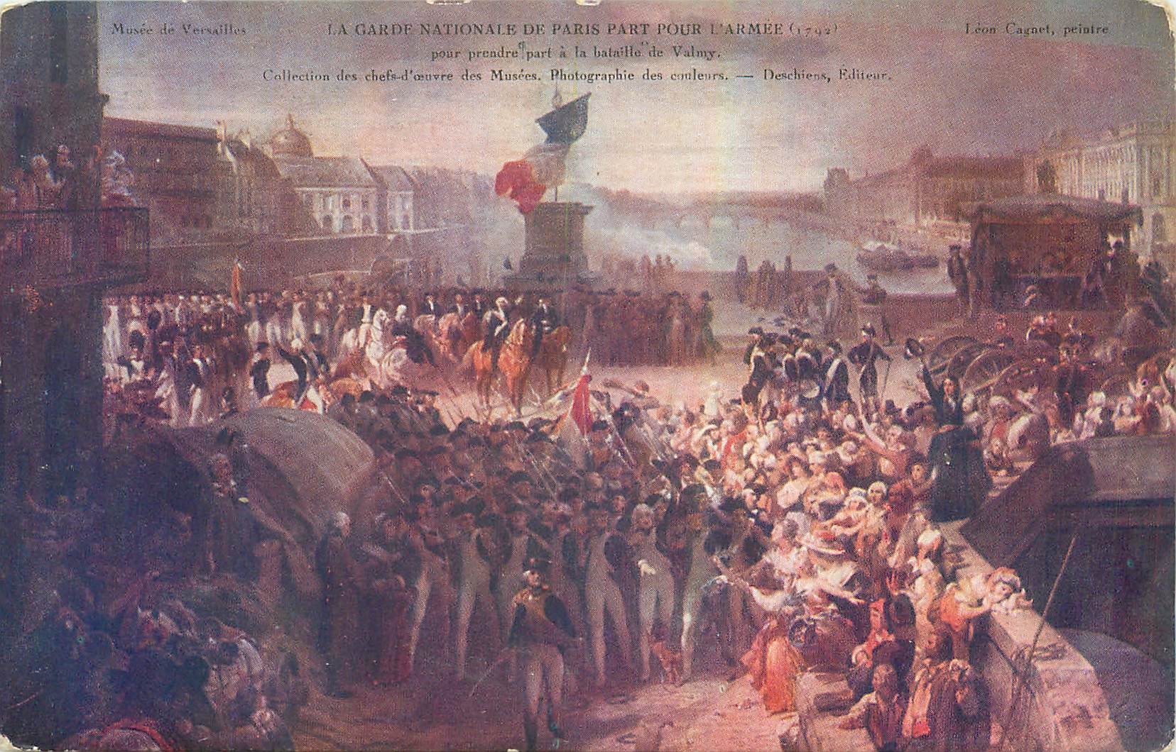 CPA La Garde Nationale de Paris part pour l'Armee 1792 Militaria