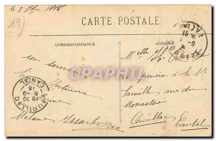 CPA Correze Brive Eglise St Sernin  — Back